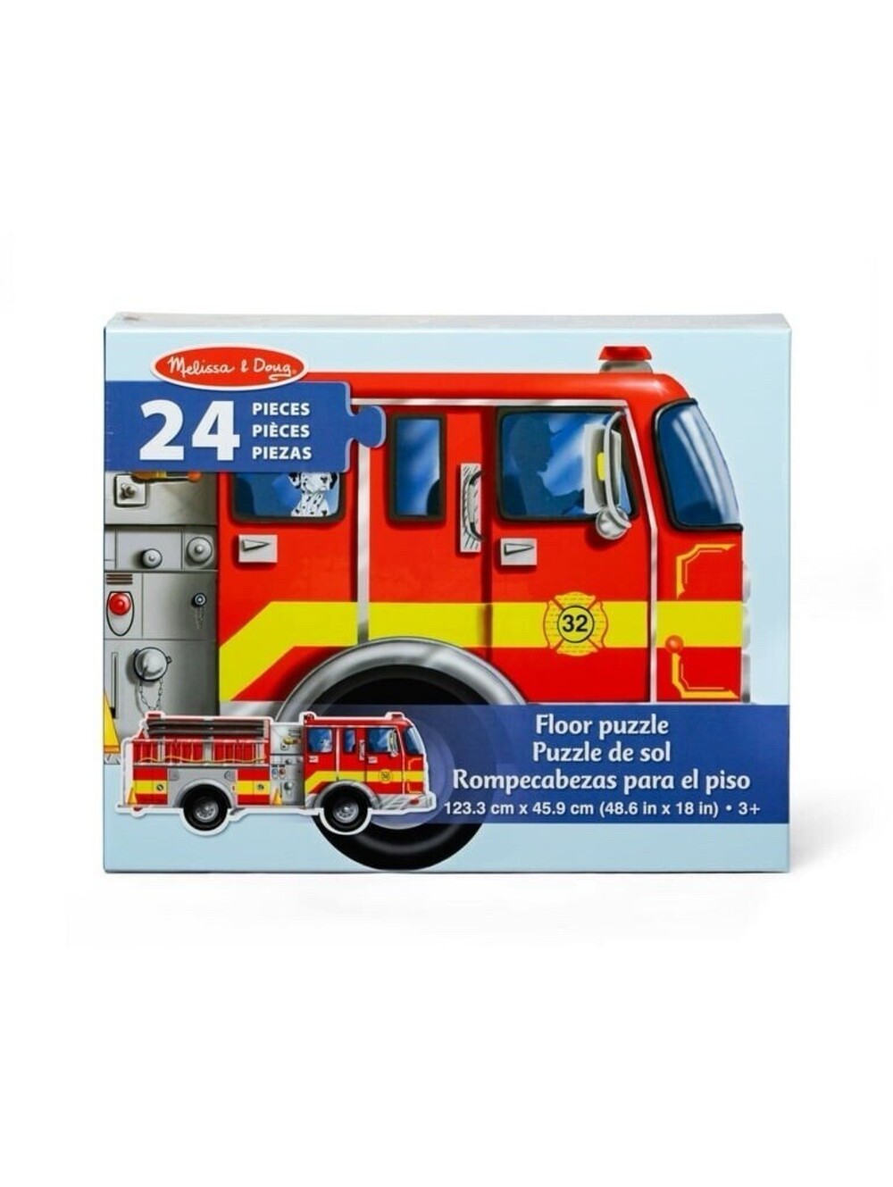 Melissa & Doug Giant Fire Truck Jumbo Jigsaw Floor Puzzle (24 pcs, 4 feet Long)